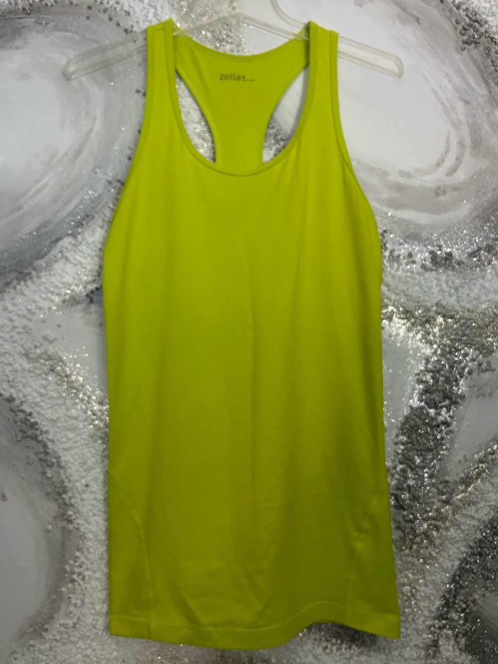 Zella Neon Lime Racerback Tank Top M